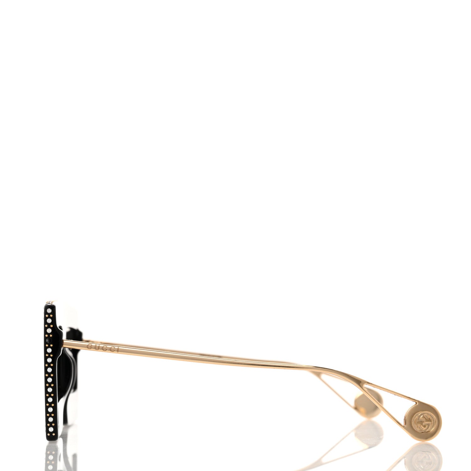 Gucci Acetate Crystal Mask-Frame Sunglasses GG0431S Black 3 of 8
