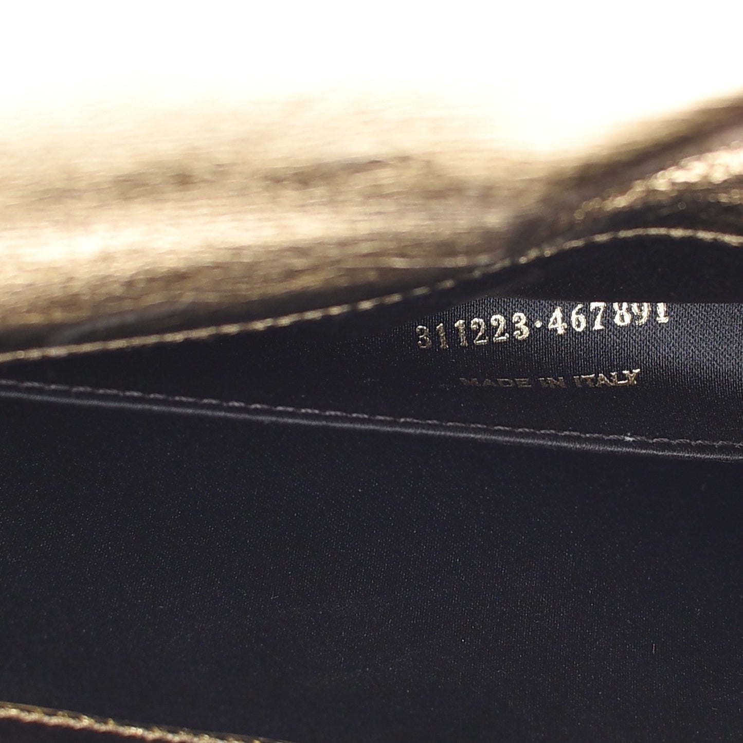 Metallic Calfskin Monogram Large Belle De Jour Clutch Gold