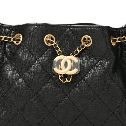 Chanel Caviar Quilted Mini Chanel 25 Handbag Black 8 of 11