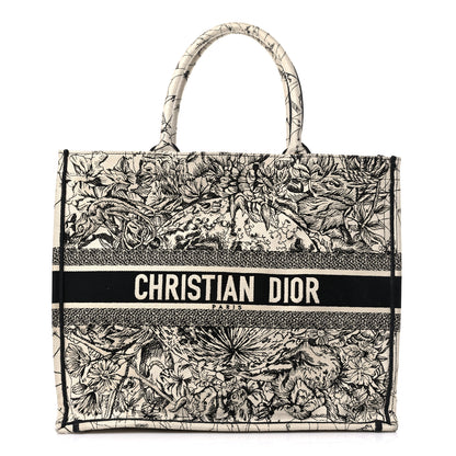 Christian Dior Canvas Embroidered Zodiac Book Tote Latte Multicolor 1 of 14