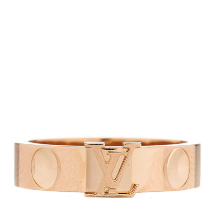 Louis Vuitton 18K Pink Gold Empreinte LV Ring 55 7.25 1 of 7