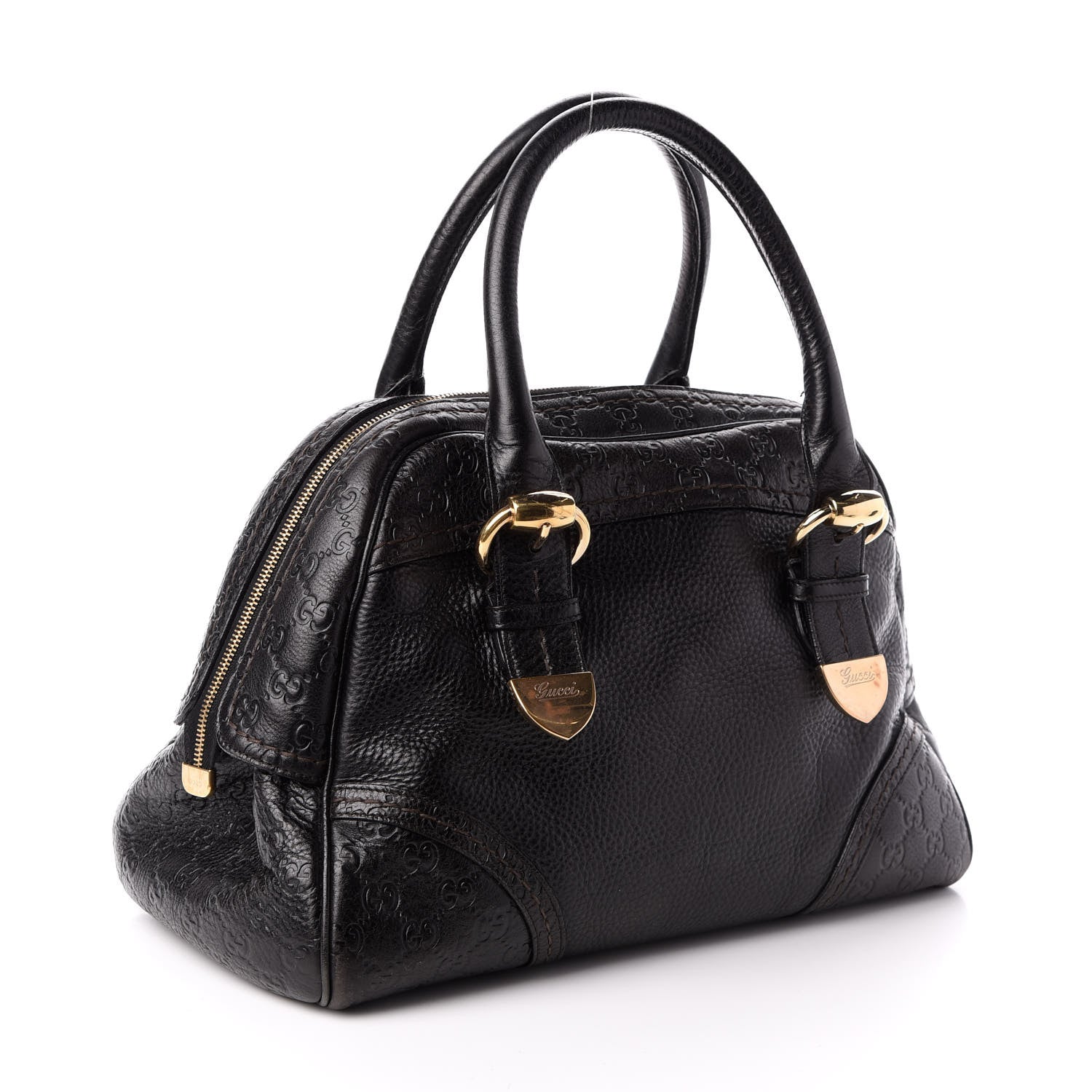Gucci Guccissima Signoria Large Dome Bag Black 3 of 9