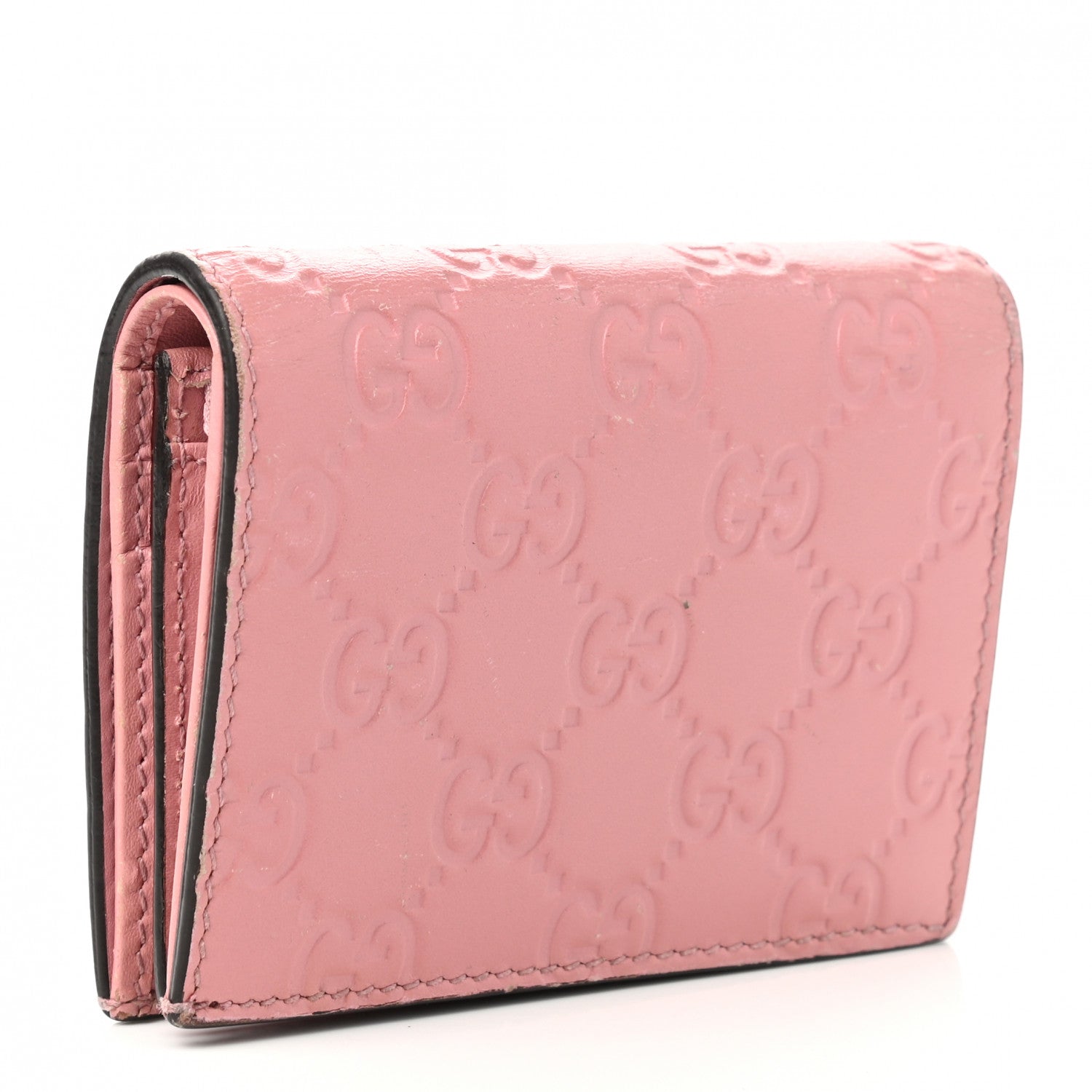 Gucci Guccissima Cherries Card Case Wallet Pink 3 of 8