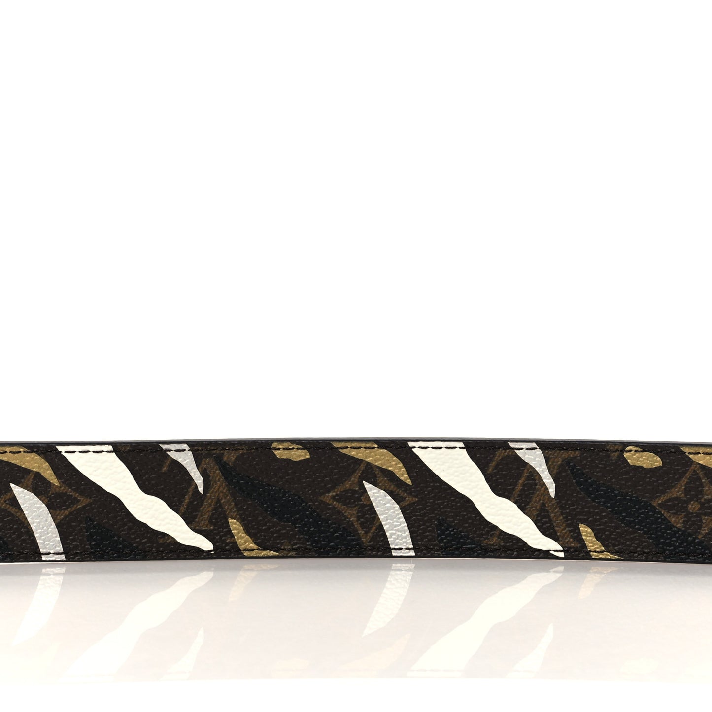 X LOL Monogram Belt 85 34 Gold Silver