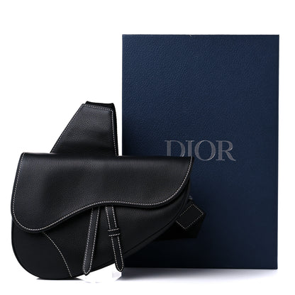 Christian Dior Grained Calfskin Kim Jones Saddle Bag Black 12 of 12