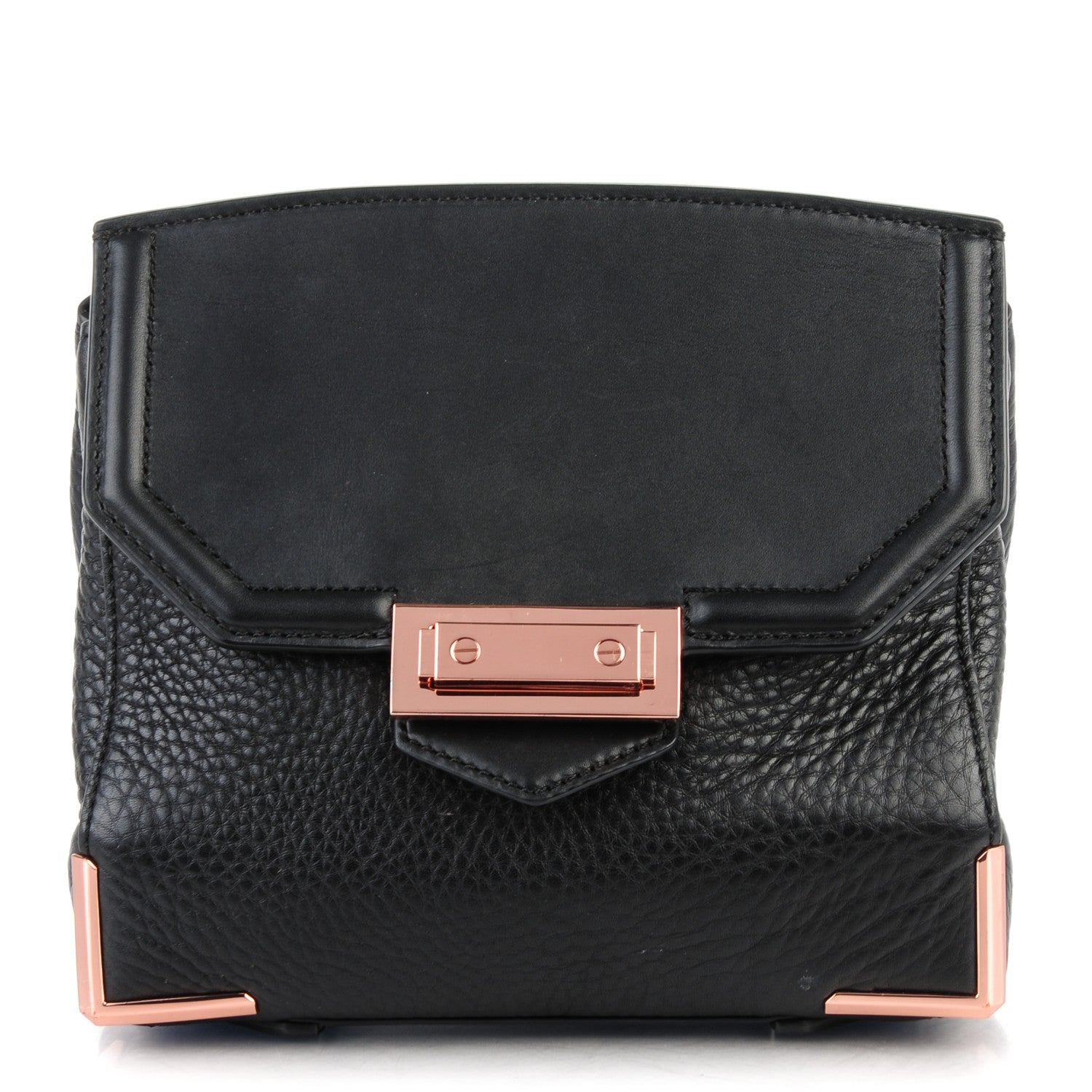 Alexander Wang Calfskin Small Marion Soft Black Rose Gold Hardware 1 of 6