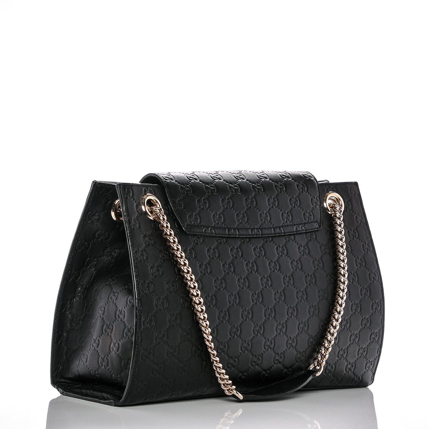 Guccissima Large Emily Chain Shoulder Bag Black