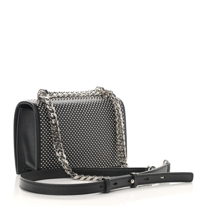 Alexander McQueen Calfskin Studded Jeweled Satchel Black 3 of 18