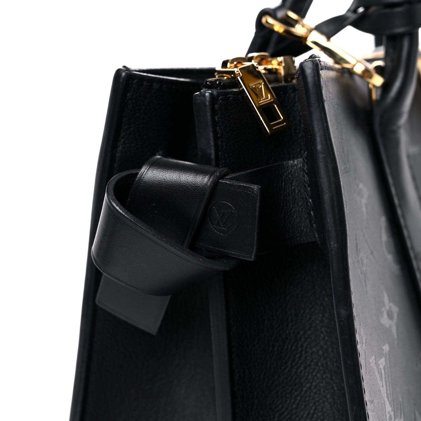 Monogram Cuir Plume Very Tote MM Black