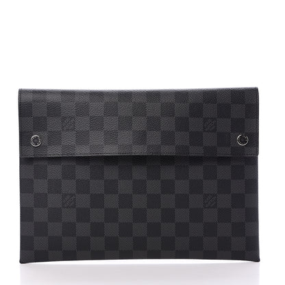 Louis Vuitton Damier Graphite Alpha Triple Pochette 2 of 11