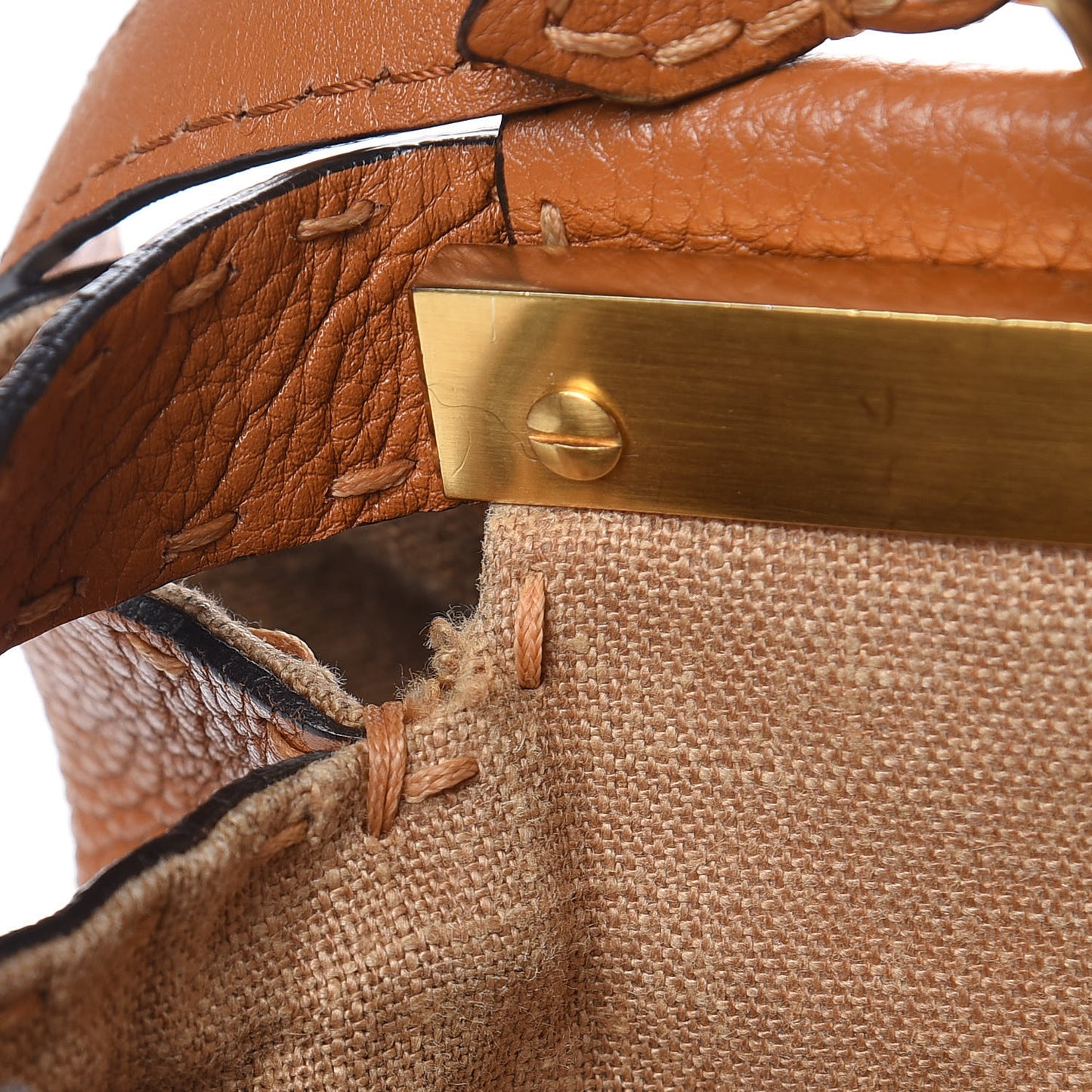 Cuoio Romano Raffia Selleria Large Peekaboo Iconic Satchel Caramel