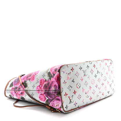 Louis Vuitton Metallic Monogram LV Garden Neverfull MM Silver 5 of 10