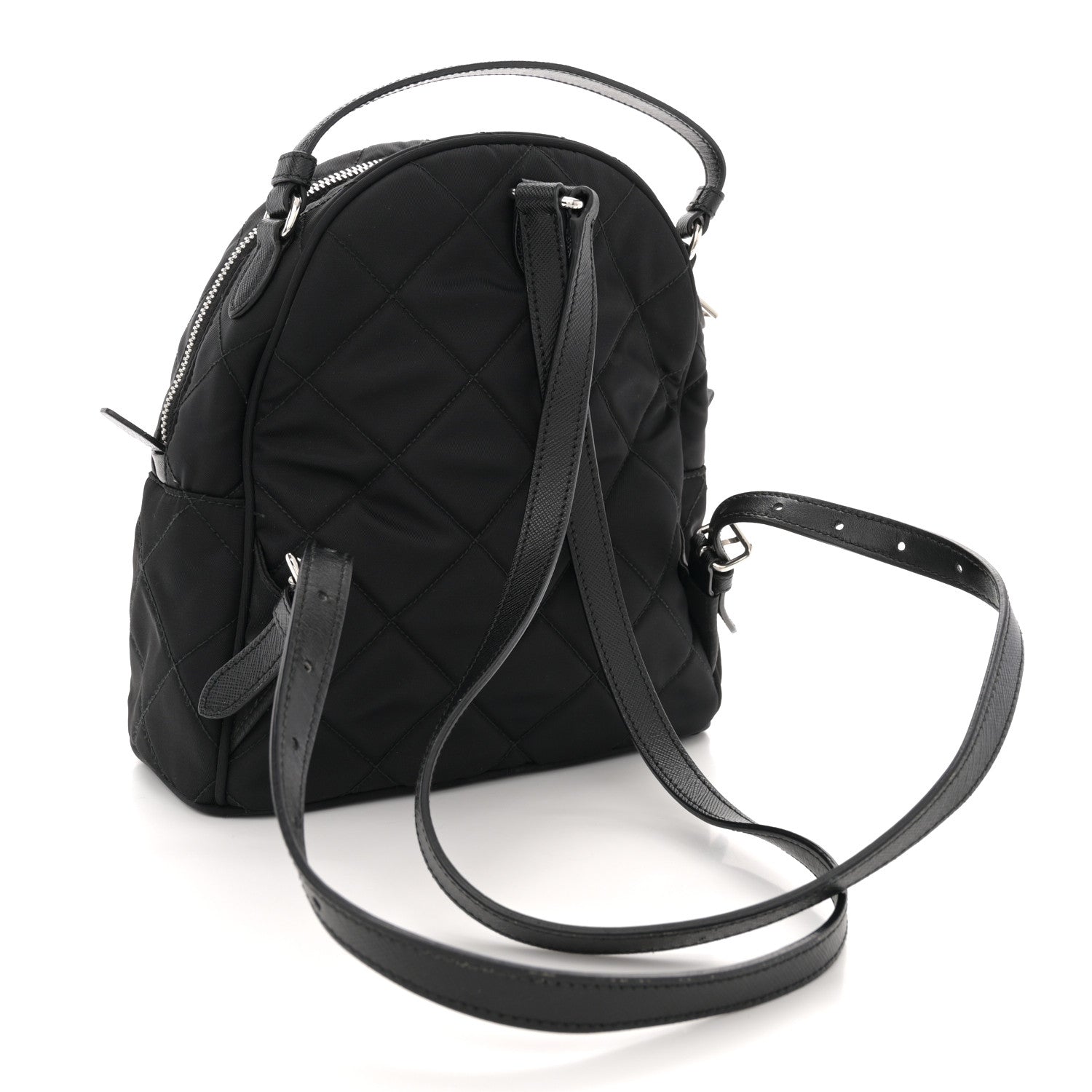 Prada Nylon Tessuto Impuntu Quilted Backpack Black 3 of 11