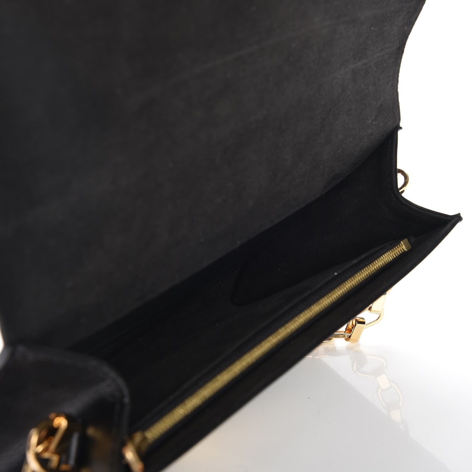 Louis Vuitton Calfskin Chain Louise GM Black 5 of 6