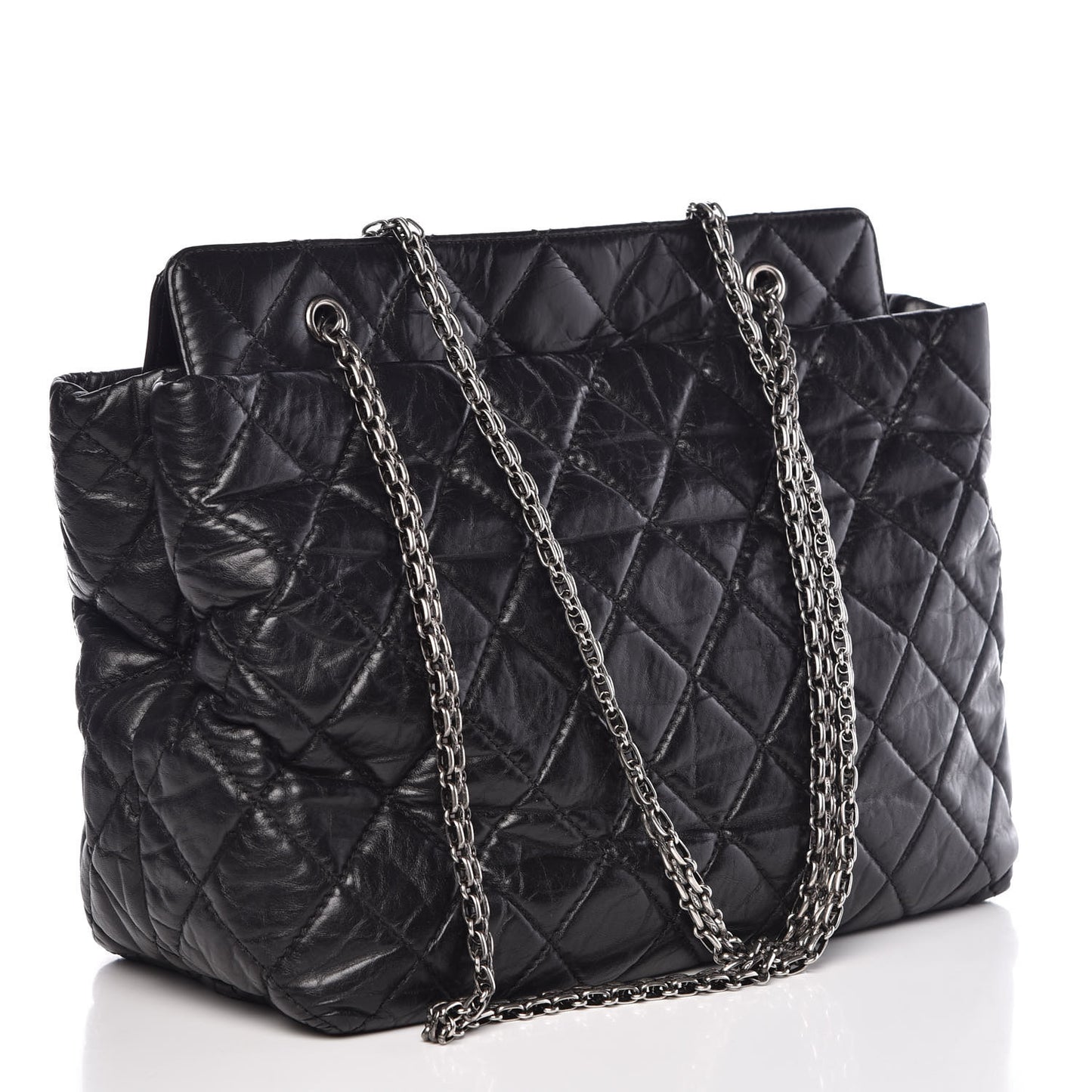 Aged Calfskin Reissue 2.55 Tote Black
