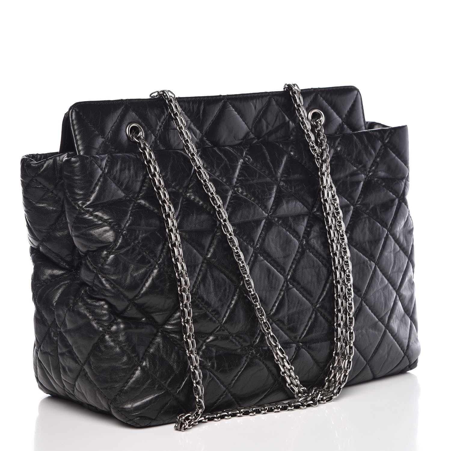Chanel Aged Calfskin Reissue 2.55 Tote Black 2 of 13