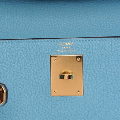 Hermes Taurillon Clemence Kelly Retourne 28 Bleu Saint Cyr 15 of 30