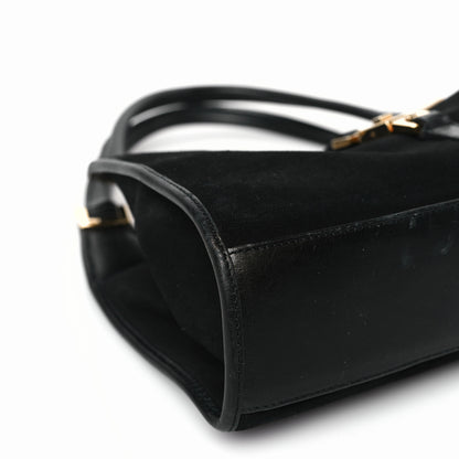 Gucci Suede Bardot Shoulder Bag Black 8 of 12