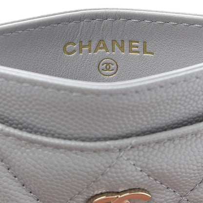Chanel Caviar Quilted Card Holder Grey 6 of 9