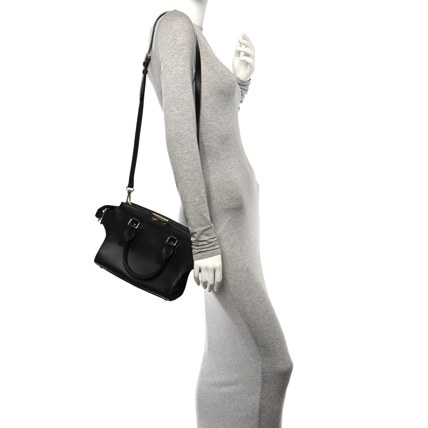 Burberry Calfskin Small Clifton Bag Black 2 of 15