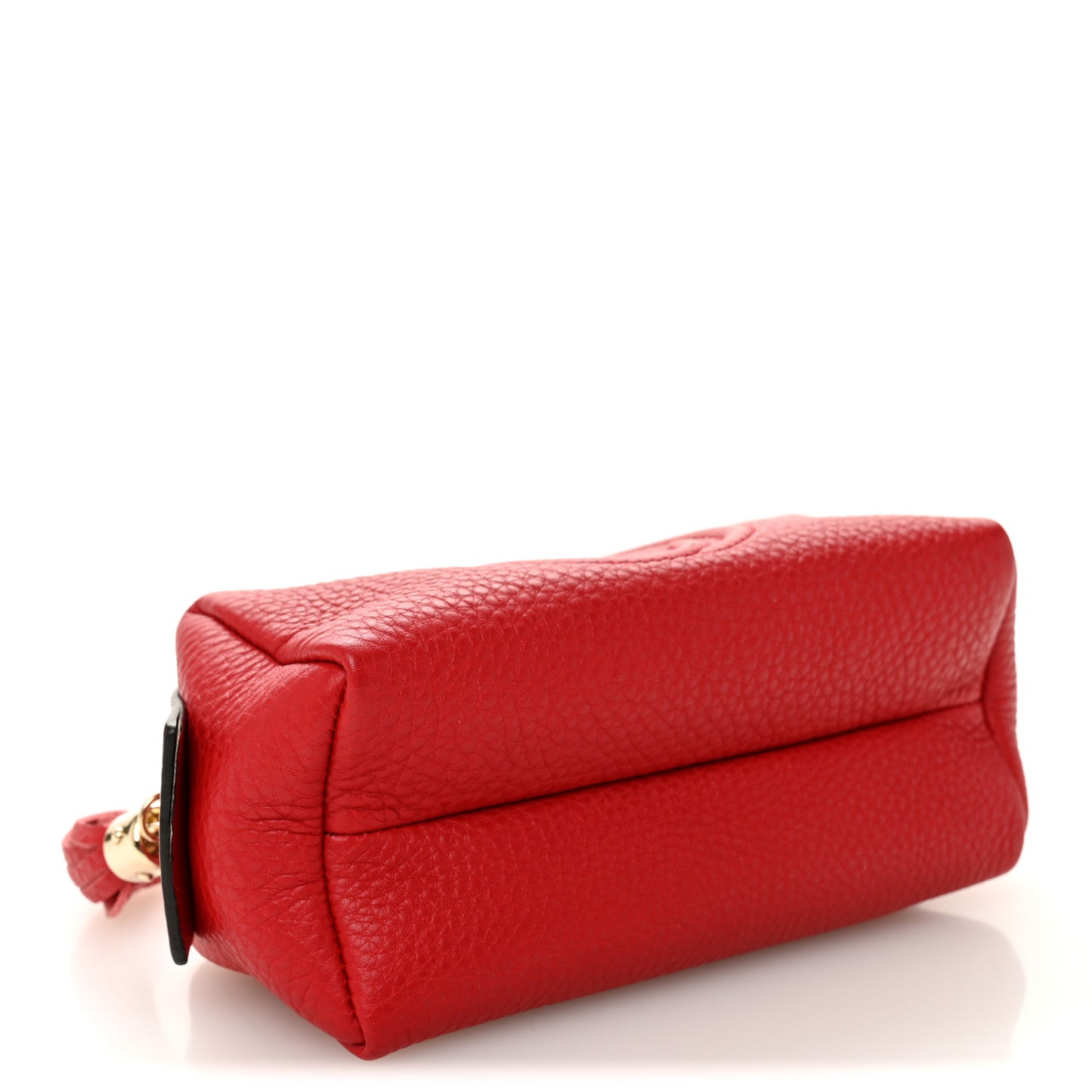 Pebbled Calfskin Soho Small Cosmetic Case Red