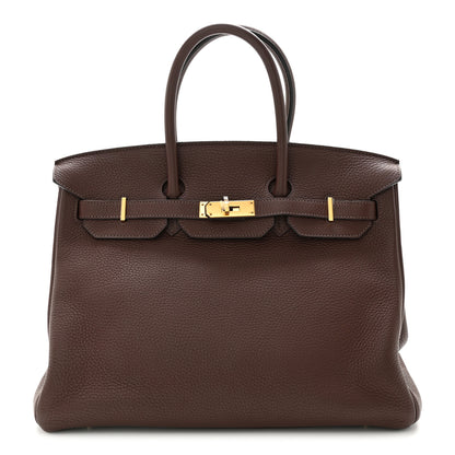 Hermes Taurillon Clemence Birkin 35 Havane 1 of 13