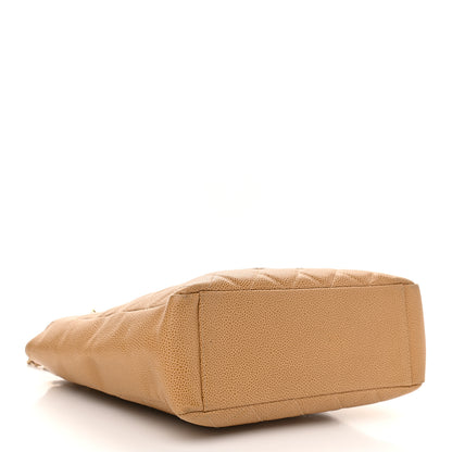 Chanel Caviar Quilted Petit Shopping Tote PST Beige 4 of 14