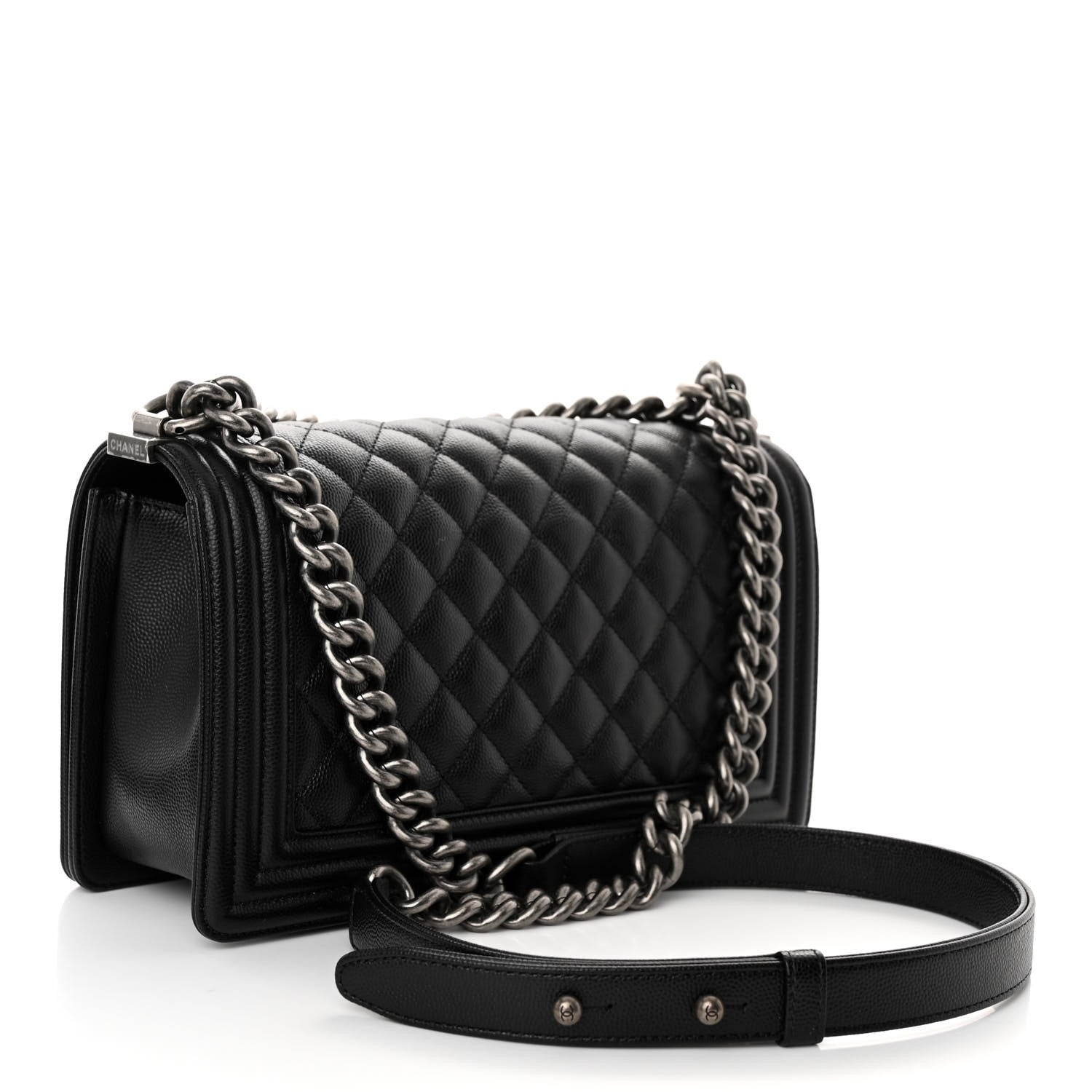 Chanel Caviar Quilted Medium Boy Flap Black 3 of 10