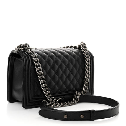 Chanel Caviar Quilted Medium Boy Flap Black 3 of 10