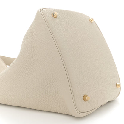 Hermes Taurillon Clemence Picotin Lock 22 MM Beton 9 of 10