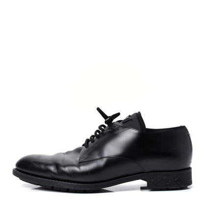 Louis Vuitton Calfskin Mens Formal Derby Shoes 8 Black 1 of 10