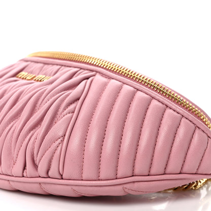 Miu Miu Nappa Matelasse Rider Belt Bag Orchid Pink 8 of 8