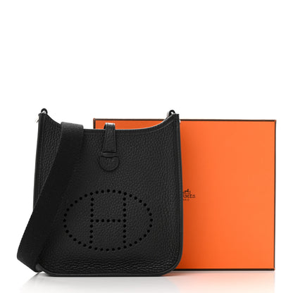 Hermes Taurillon Clemence Evelyne TPM Black 11 of 11