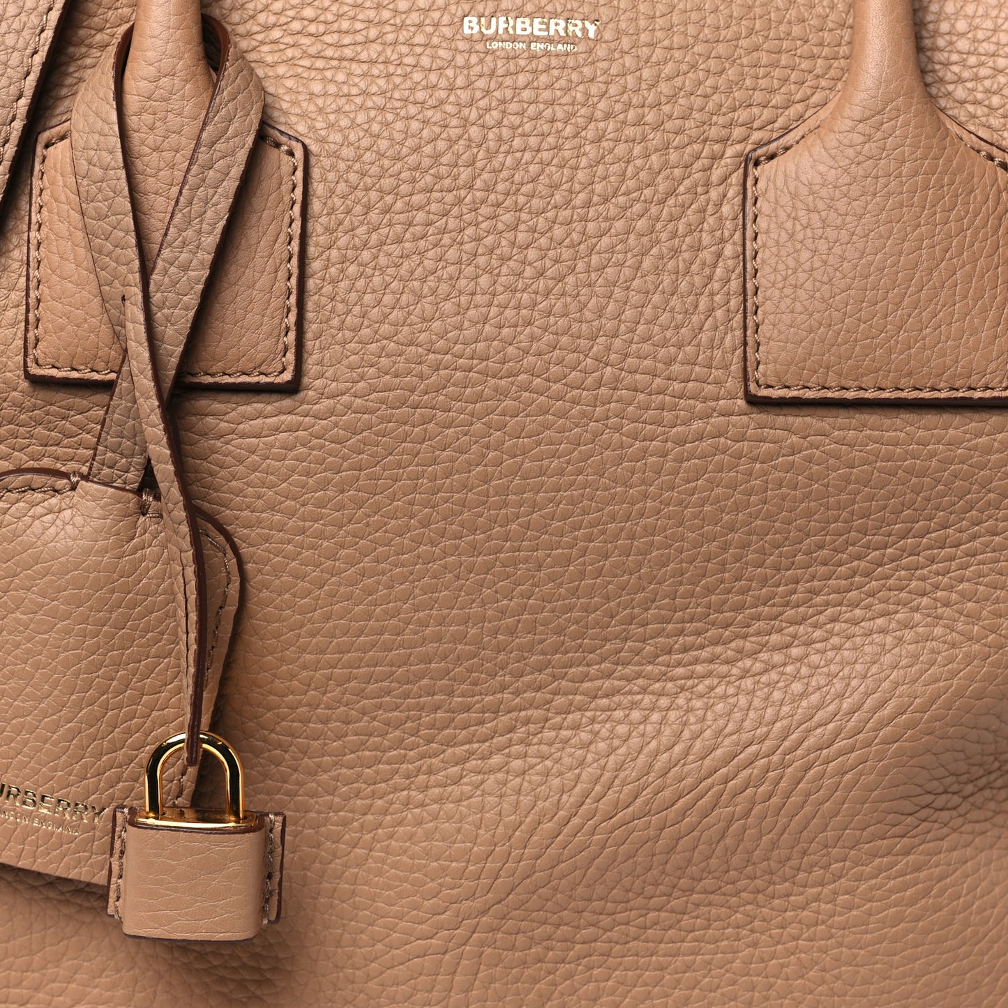 Grainy Calfskin Medium Cube Bowling Bag Biscuit