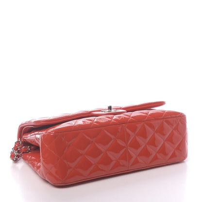 Chanel Patent Quilted Jumbo Double Flap Red 4 of 10
