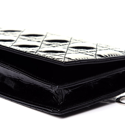 Christian Dior Patent Cannage Lady Dior Convertible Clutch Black 7 of 11