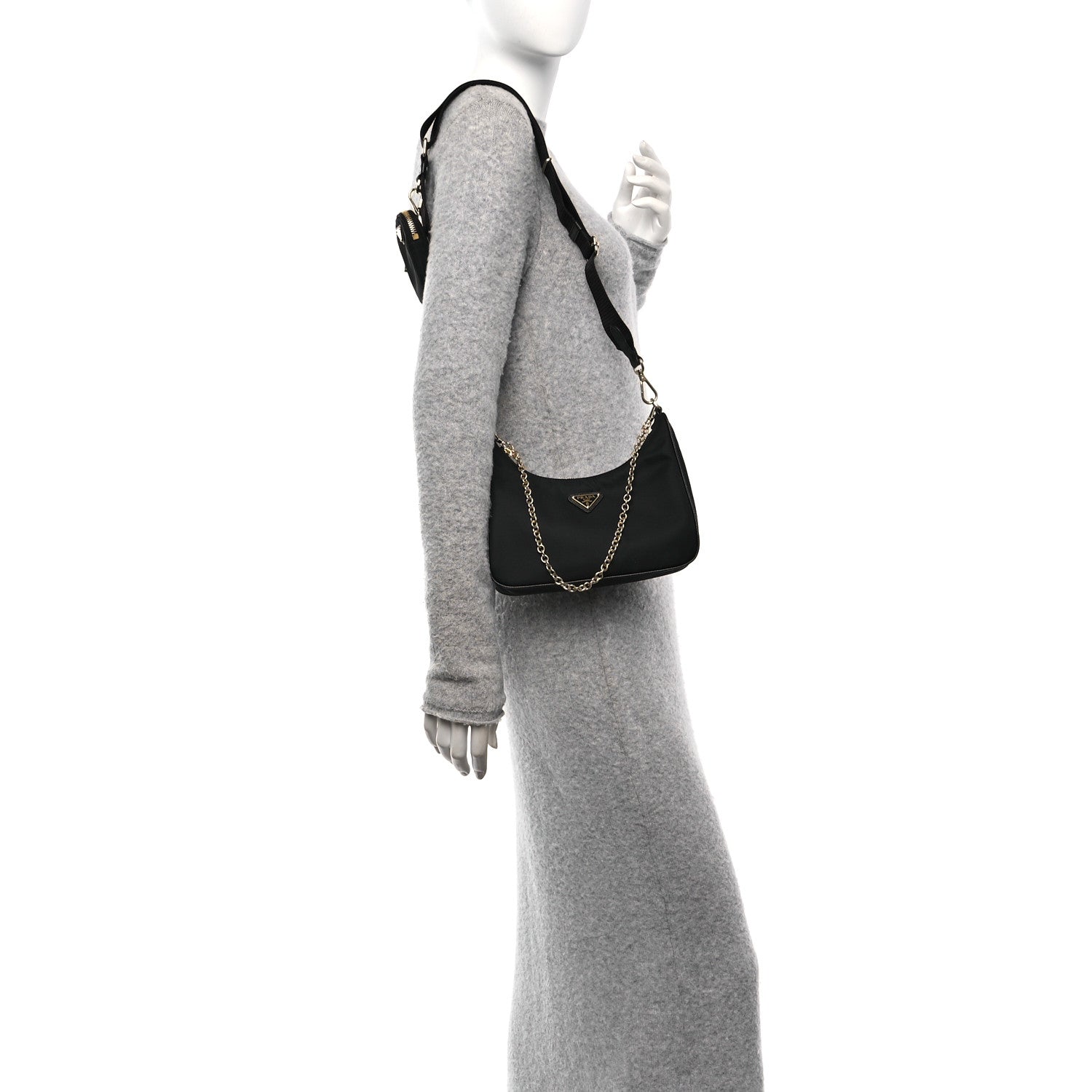 Prada Nylon Re-Edition 2005 Shoulder Bag Black 2 of 12