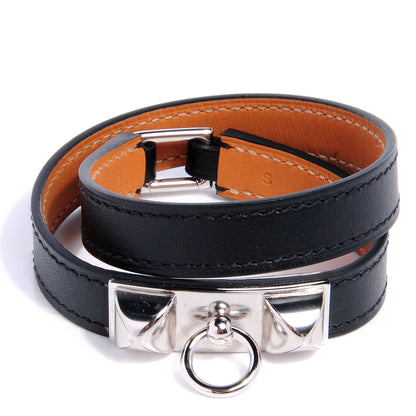 Hermes Chamonix Rivale Double Tour Bracelet Small Black 1 of 6