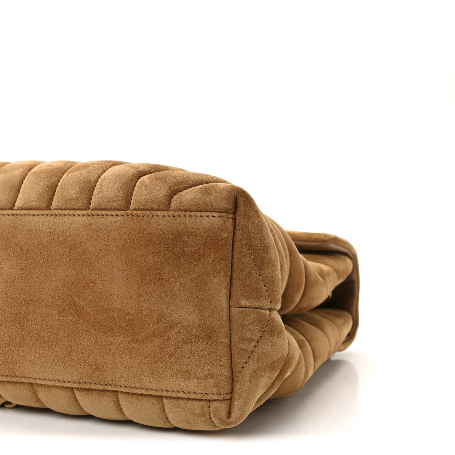 Saint Laurent Suede Y Quilted Monogram Medium Loulou Chain Satchel Cinnamon 9 of 9