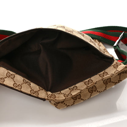 Gucci GG Monogram Web Double Pocket Belt Bag Dark Brown 5 of 7