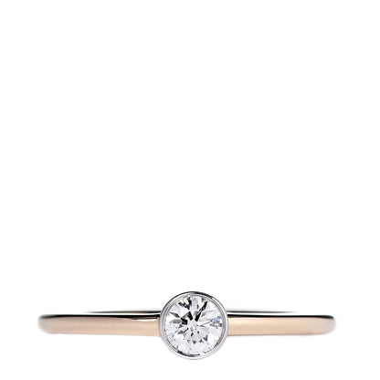 Tiffany Platinum 18K Yellow Gold Diamond .17ct Bezet Ring 49 5 1 of 4