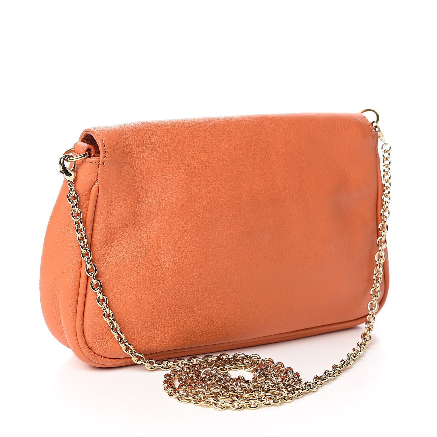 Vitello Flamingo Fendista Pouchette Crossbody Arancio