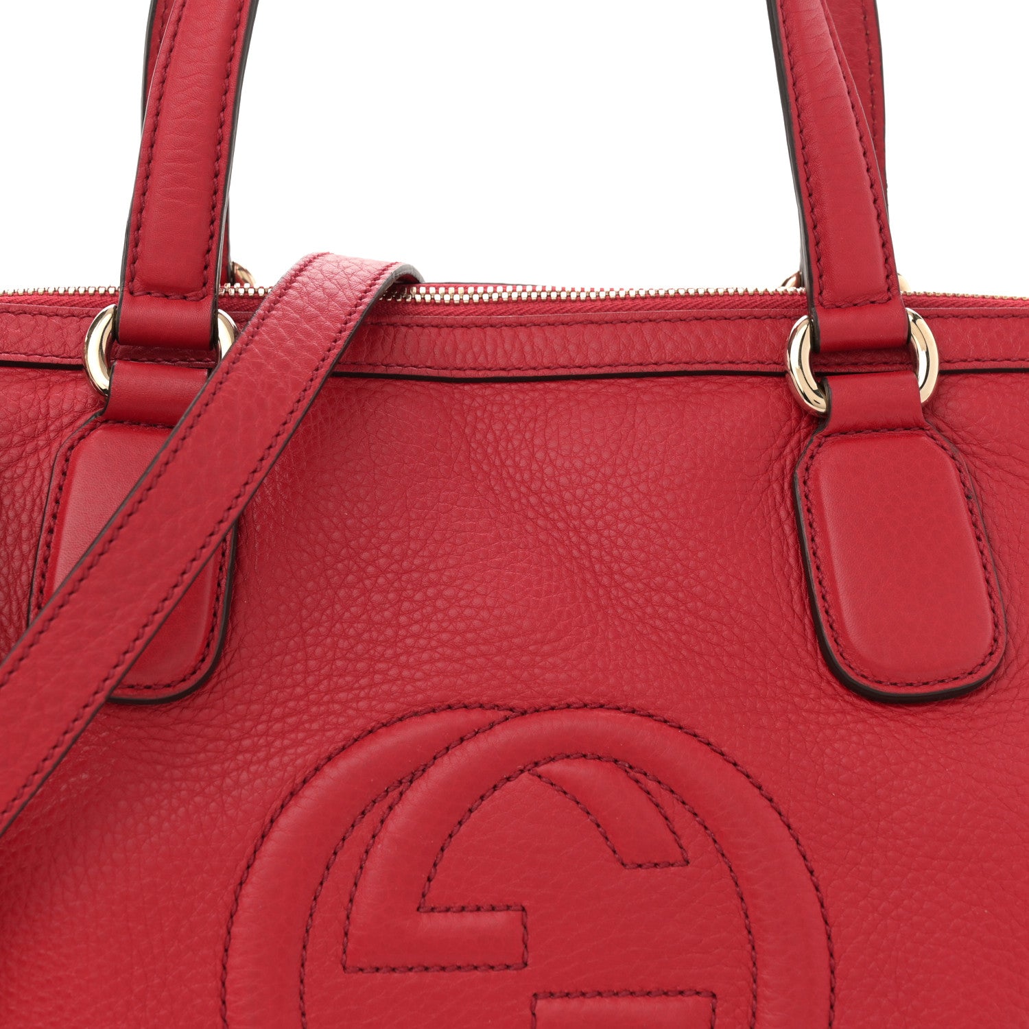 Gucci Cellarius Calfskin Small Soho Top Handle Satchel Tobasco 8 of 12