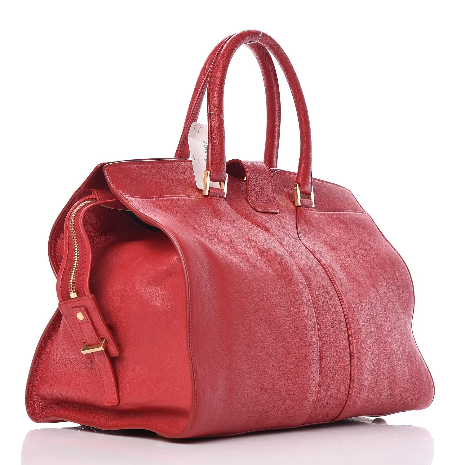 Saint Laurent Sheepskin Medium Cabas ChYc Rouge Orient 3 of 9