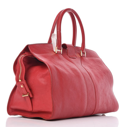 Saint Laurent Sheepskin Medium Cabas ChYc Rouge Orient 3 of 9