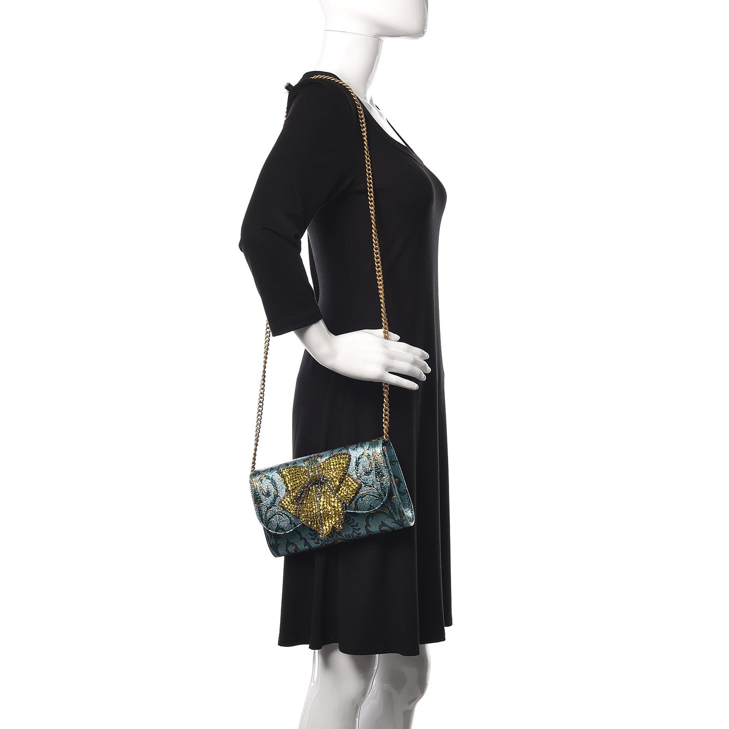 Brocade Broadway Clutch Bag Azure