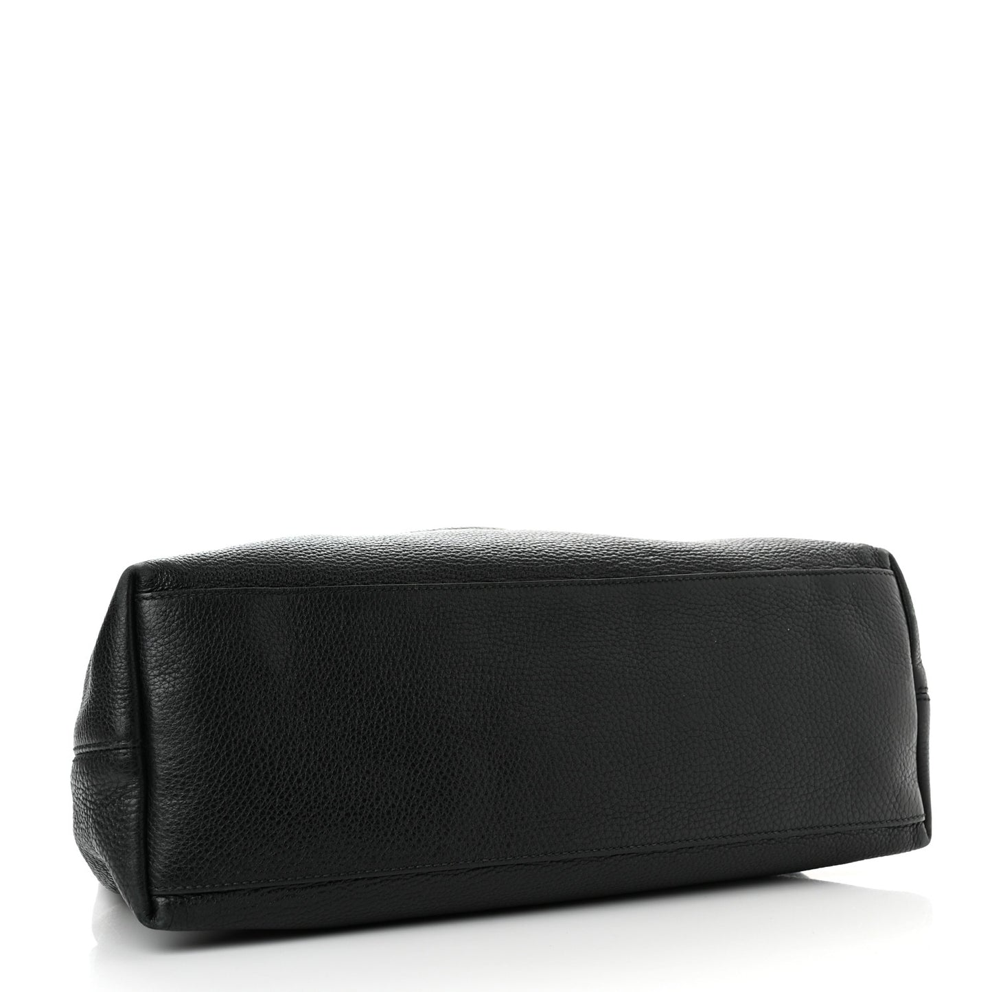 Pebbled Calfskin Medium Soho Chain Shoulder Bag Black