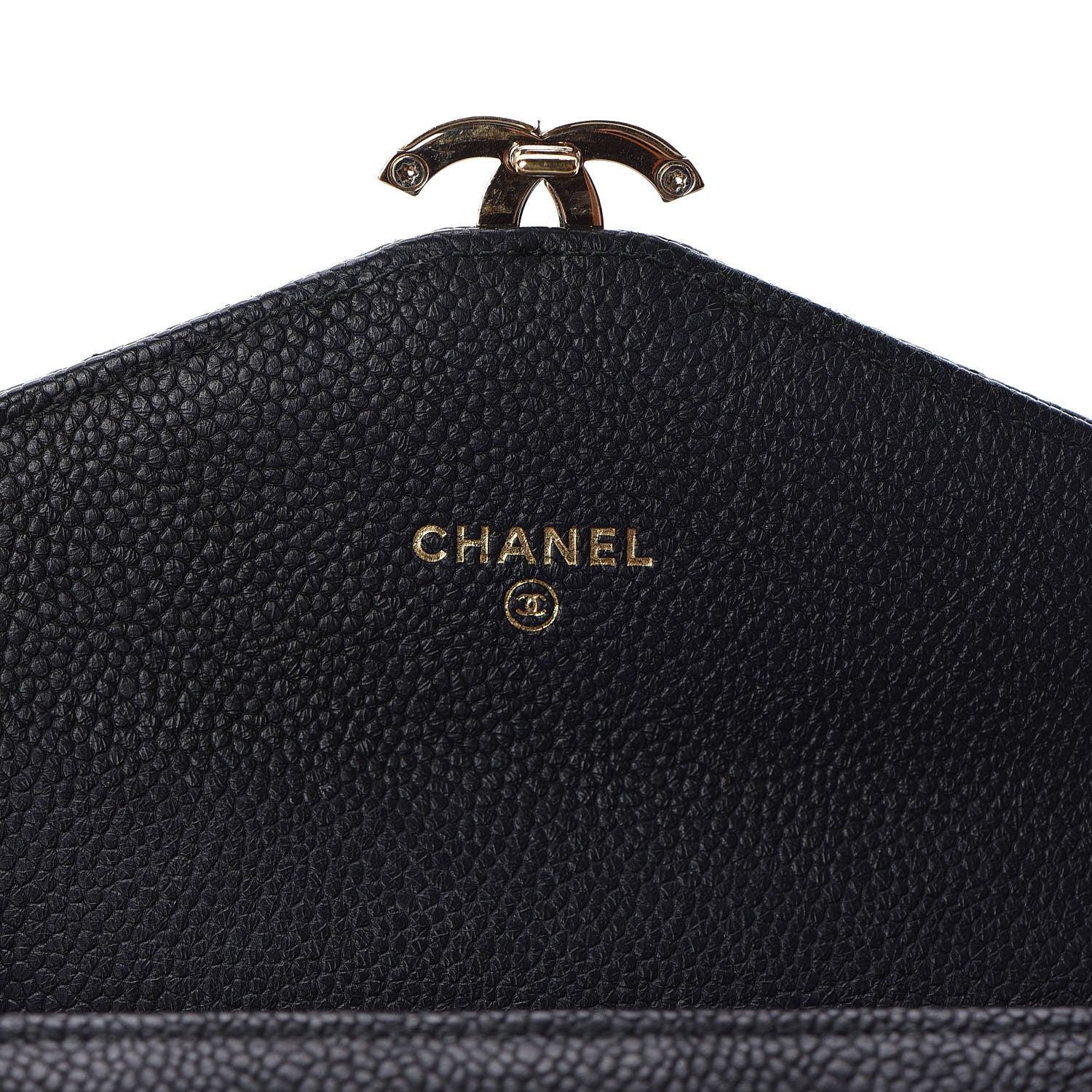 Chanel Caviar Quilted Medium CC Box Flap Wallet Black Navy 6 of 7