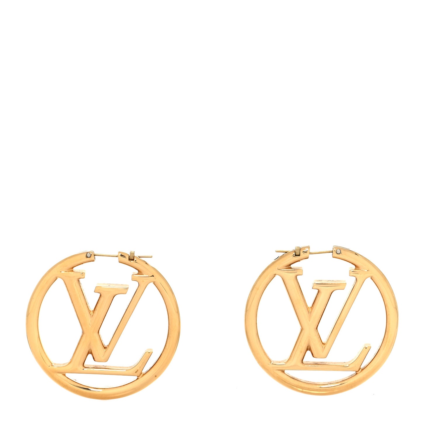 Metal Louise Hoop Earrings Gold