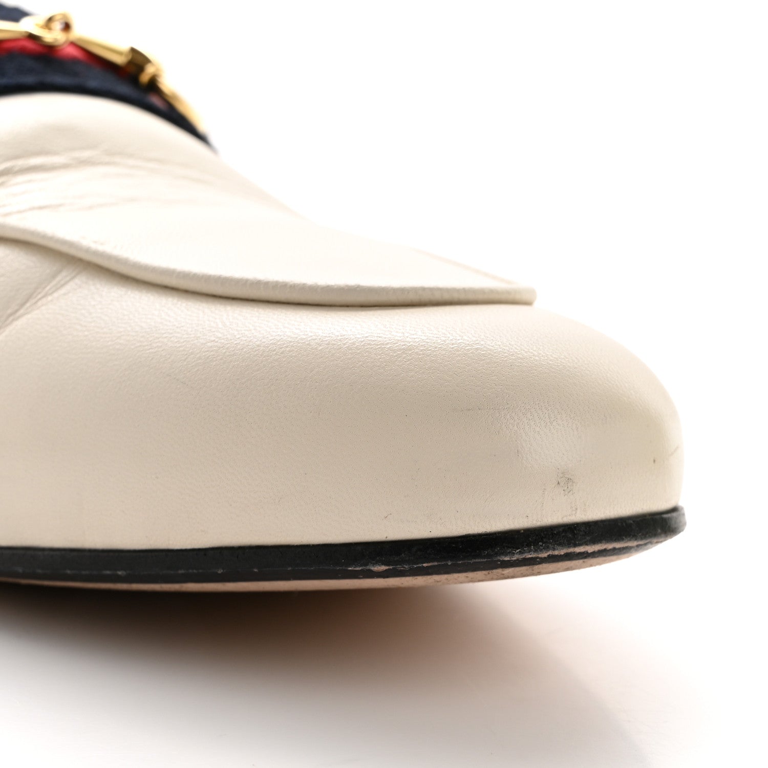 Gucci Malaga Kid Web Womens Princetown Slippers 37 Mystic White 10 of 14